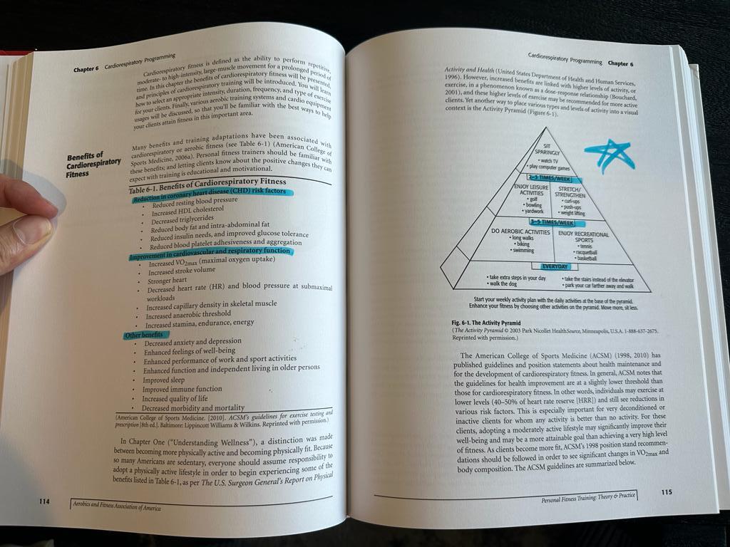 afaa cpt certification study materials and exam prep - afaa textbook highlighted for studying