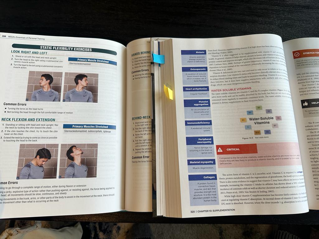 NSCA and NASM - textbooks open to content on flexibility and nutrition for NASM and NSCA, which course content is better