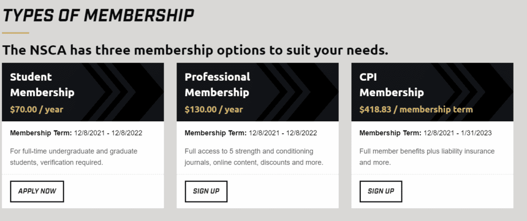 Additionally, the cost of everything you purchase from NSCA depends on your membership status.