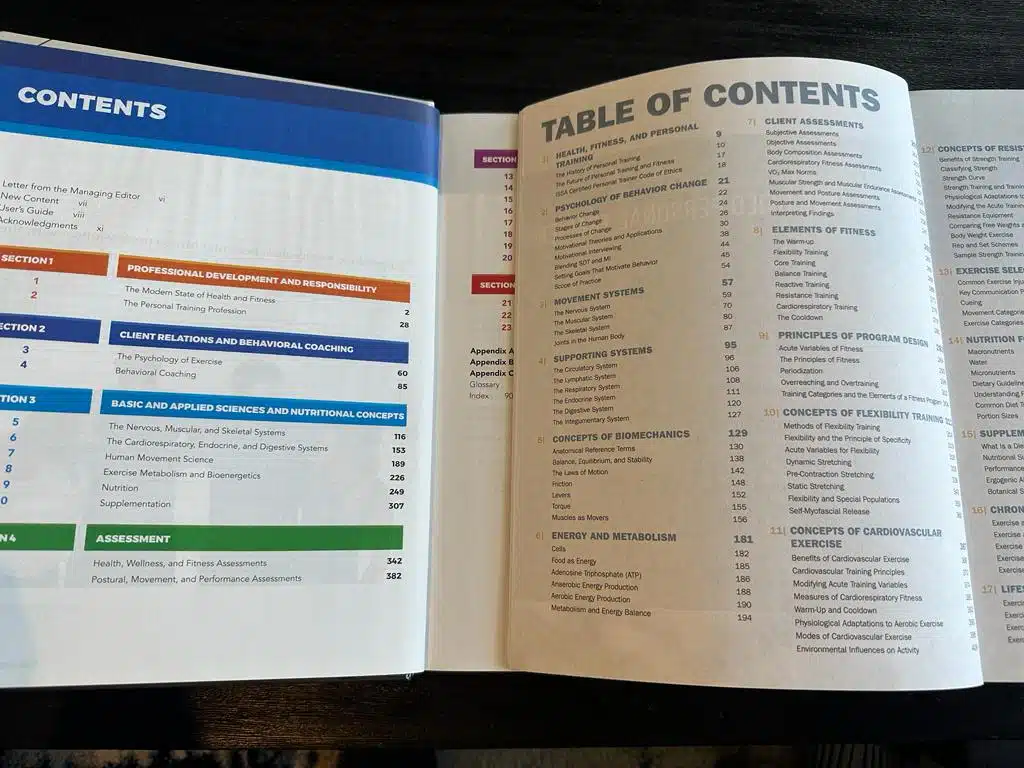 Comparing NASM and ISSA: Which Certification is Right for You? 51 NASM or ISSA - textbooks for NASM and ISSA open to table of contents - which cpt has the best course layout