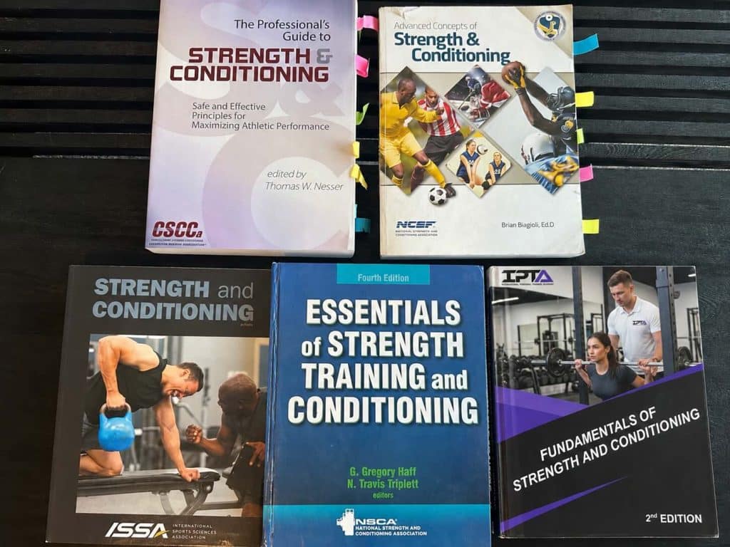top strength and conditioning textbooks from NSCA, NASM, ISSA, NCSF, and CSCCa
