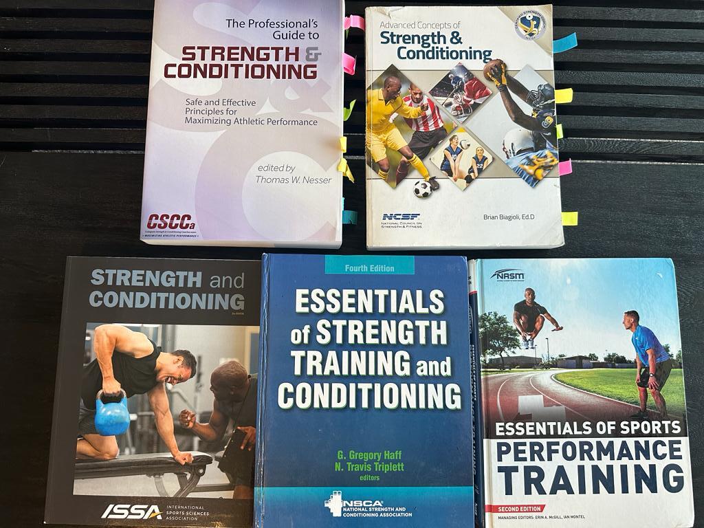 top strength and conditioning textbooks from NSCA, NASM, ISSA, NCSF, and CSCCa