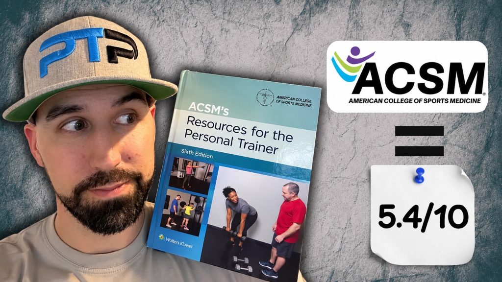 Tyler Read looks at ACSM textbook with 6/10 rating