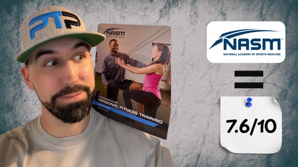 Tyler Reed with NASM textbook, 7.6 out of 10