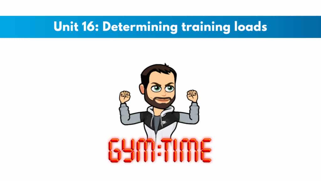 ISSA Unit 16 - Determining training loads