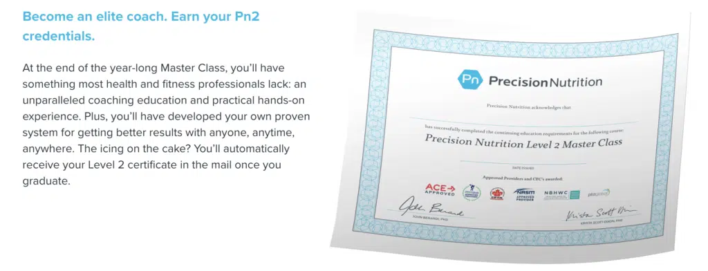 Precision Nutrition Certification Level 2 - [year] Review 4