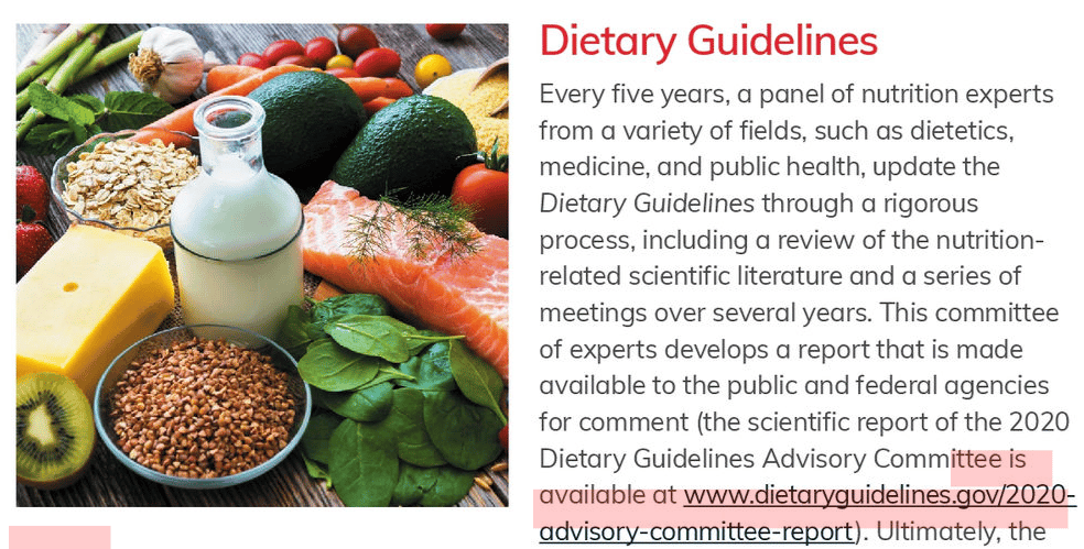 ace personal trainer curriculum dietary guidelines