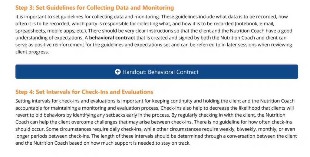 NASM CNC curriculum - setting guidelines for collecting data and monitoring