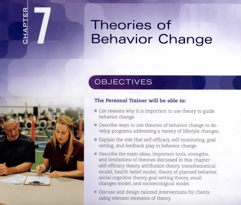 ACSM theories of behavior change