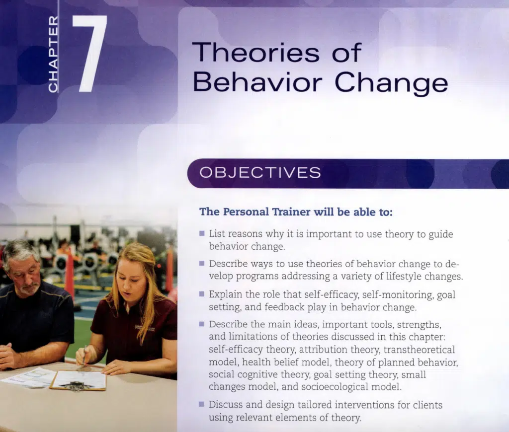ISSA vs ACSM - Which Fitness Certification is Best? 48 ACSM theories of behavior change