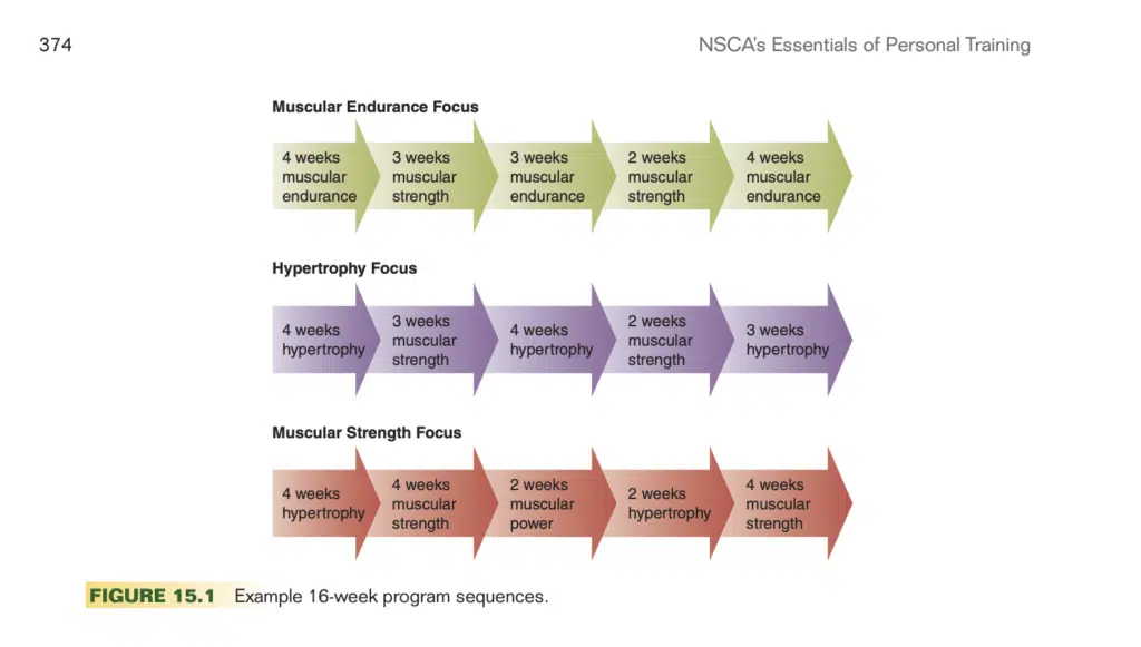 NSCA protocol periodization for different goals
