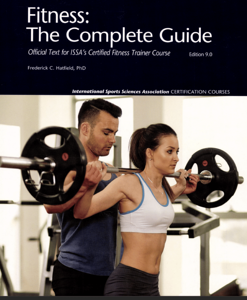 ISSA provides a free physical book with your purchase of its online personal trainer certification course