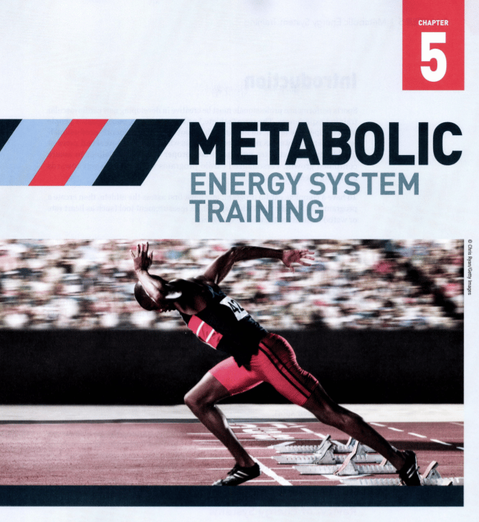 image from NASM PES textbook - shows cover image from chapter 5, Metabolic Energy System Training 