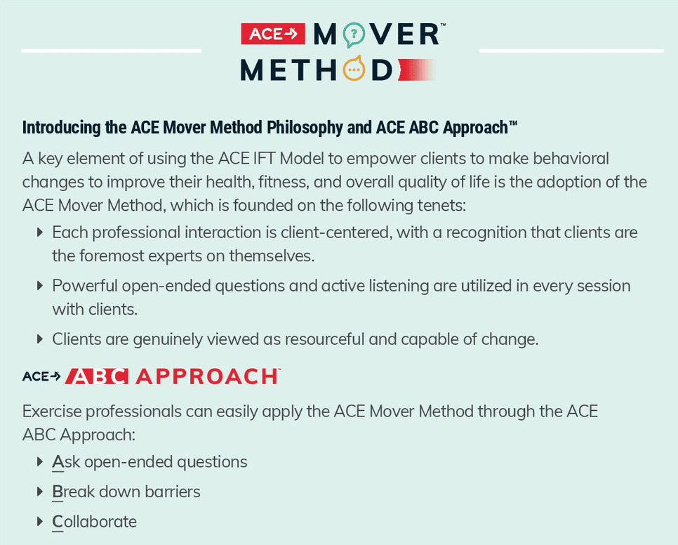 ACE Mover Method diagram and chart