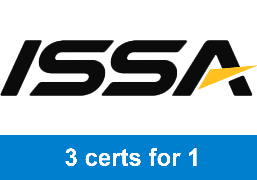 ISSA - Most Popular Online Personal Trainer Certification 3 Certs for 