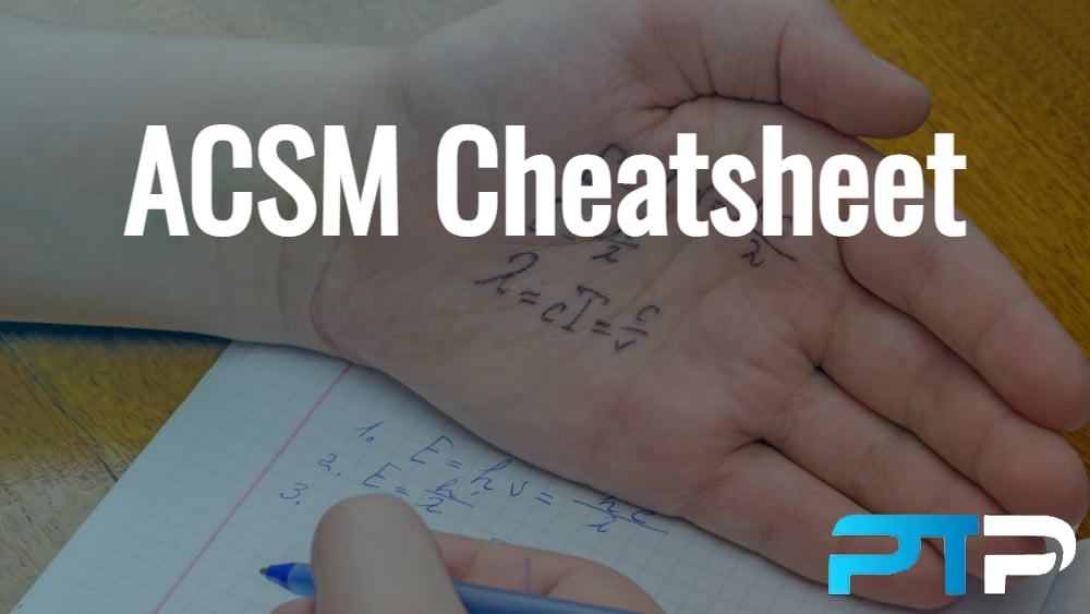 ACSM Cheatsheet