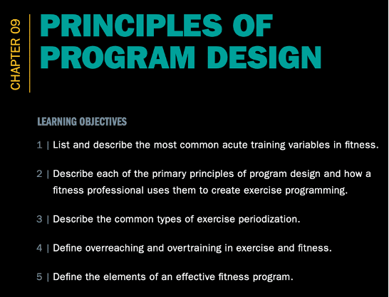 ISSA training certification principles of program design