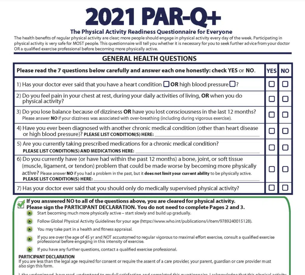 Best Corrective Exercise Training Program (ISSA vs NASM vs TBMM) 13 ISSA corrective exercise PARQ form