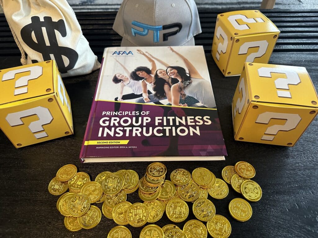 AFAA Group Fitness Instructor Certification cost and packages displayed with coins - how much does the AFAA GEI cost 