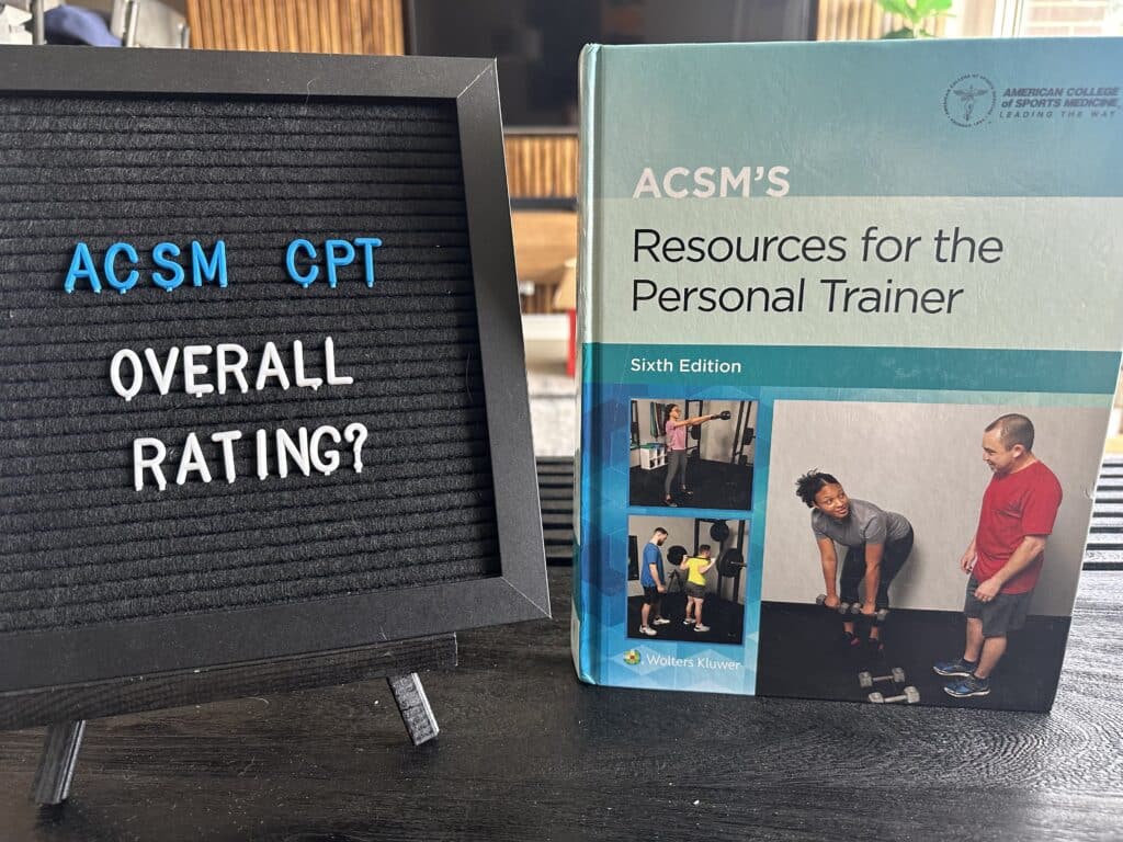 acsm cpt certification overall rating - acsm's resources for the personal trainer