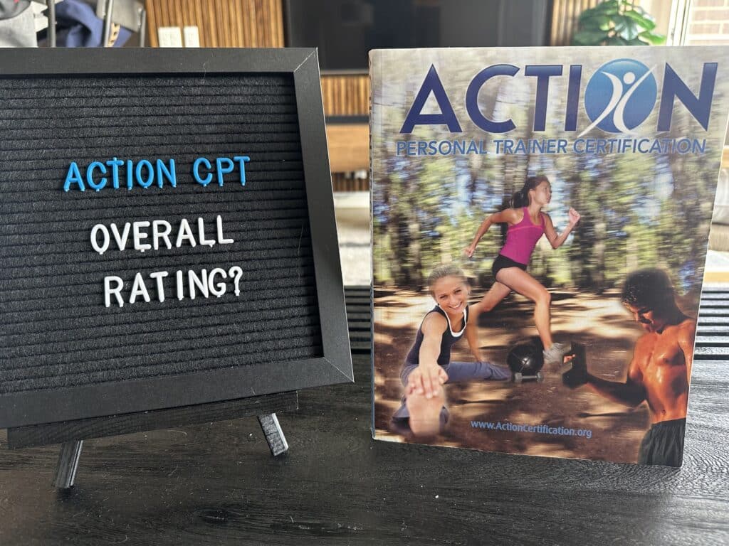 ACTION CPT Overall Rating - ACTION textbook displayed on table for review