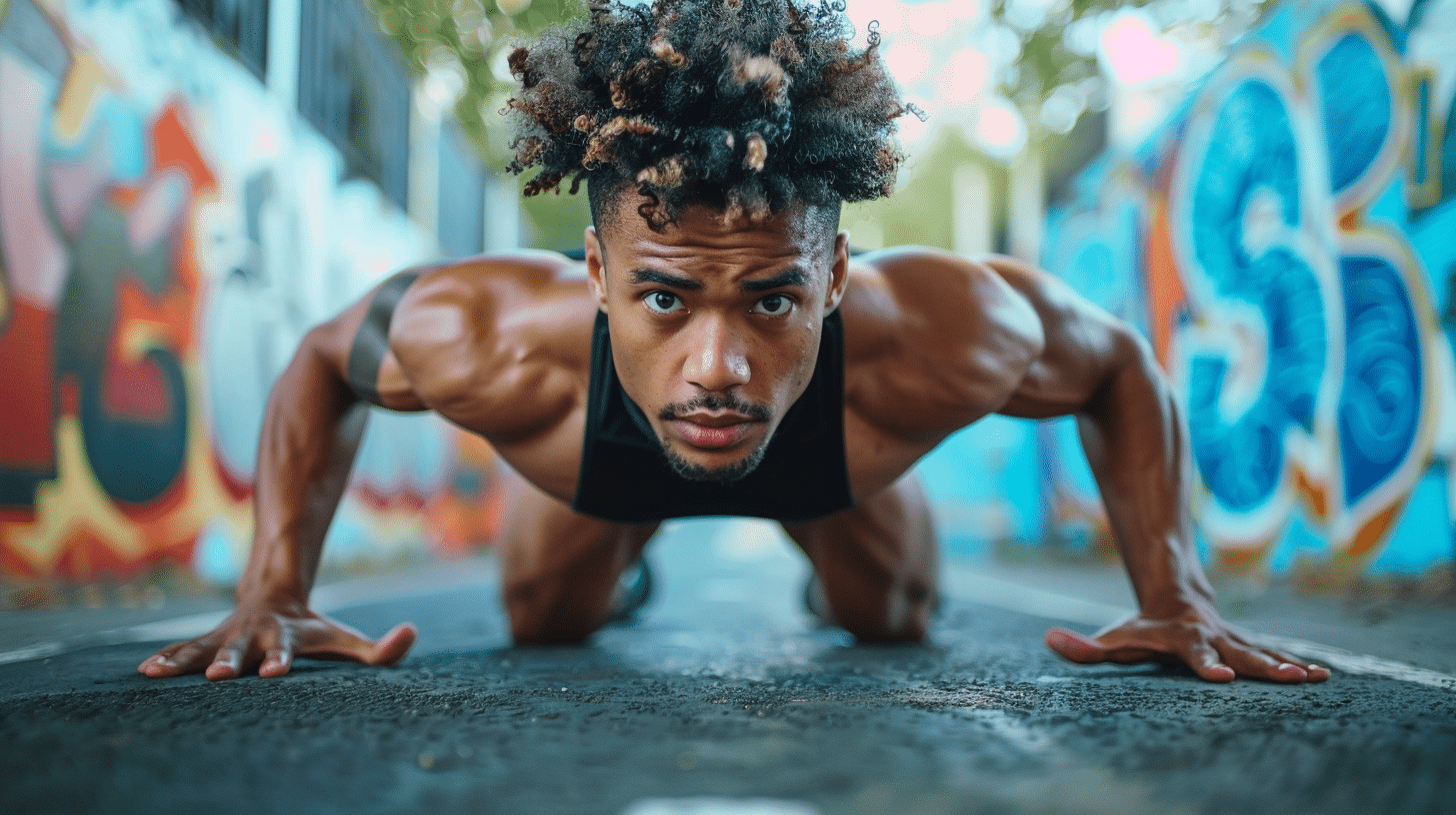 NASM Davies Test - client in push up position touching one hand to another